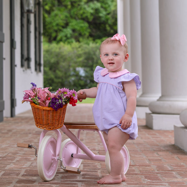 Genevieve Bubble- Lavender Stripe/Light Pink