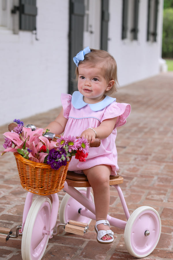 Genevieve Bubble- Light Pink Stripe/Light Blue