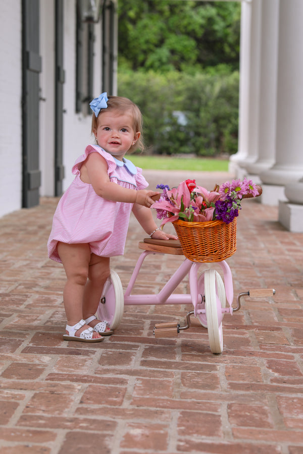 Genevieve Bubble- Light Pink Stripe/Light Blue