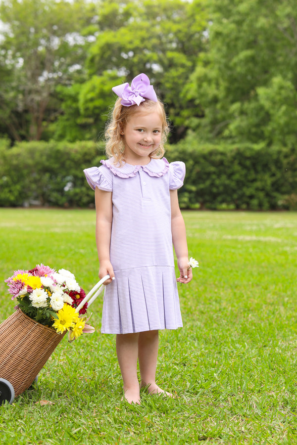 Camilla Dress- Lavender Stripe