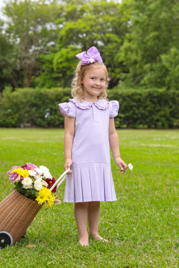 Camilla Dress- Lavender Stripe