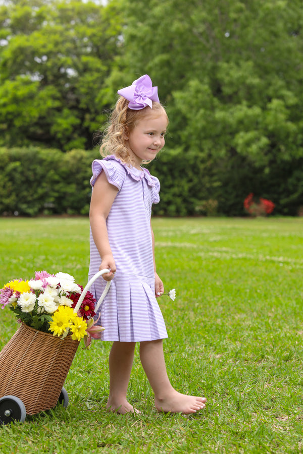 Camilla Dress- Lavender Stripe