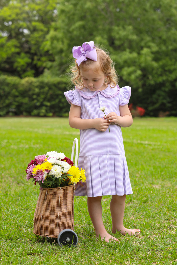 Camilla Dress- Lavender Stripe