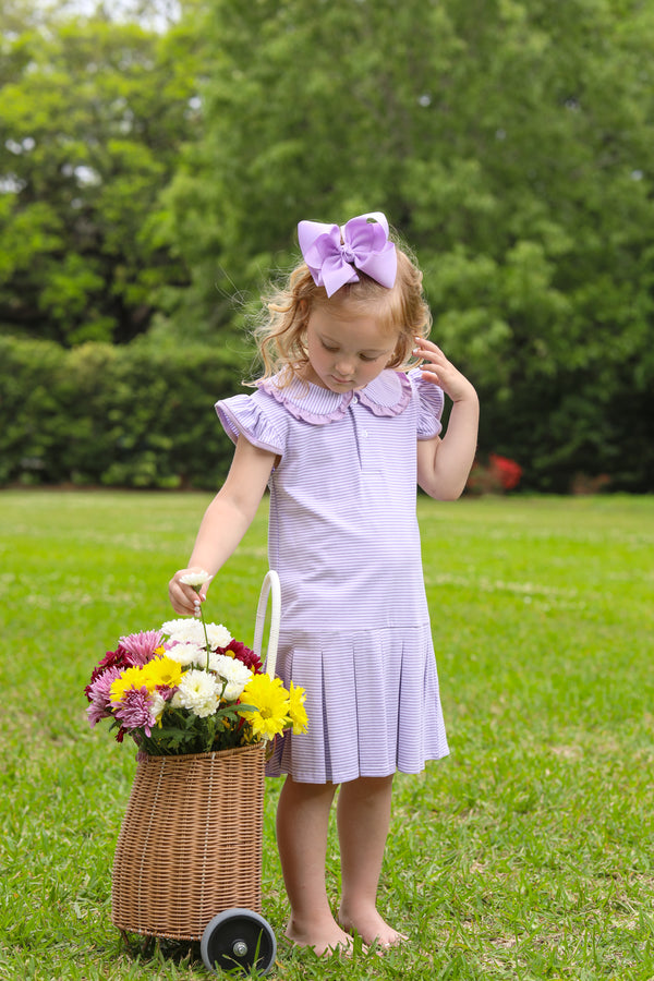 Camilla Dress- Lavender Stripe