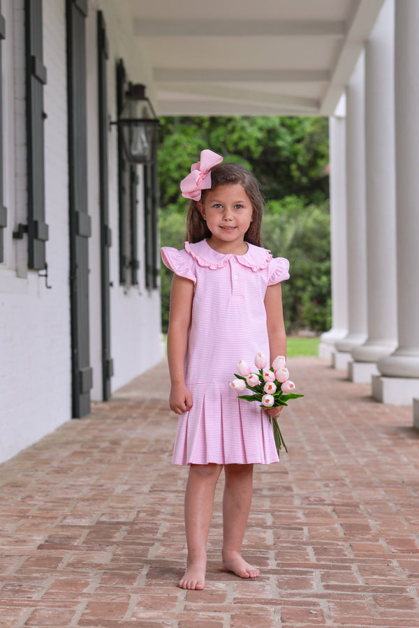 Camilla Dress- Light Pink Stripe