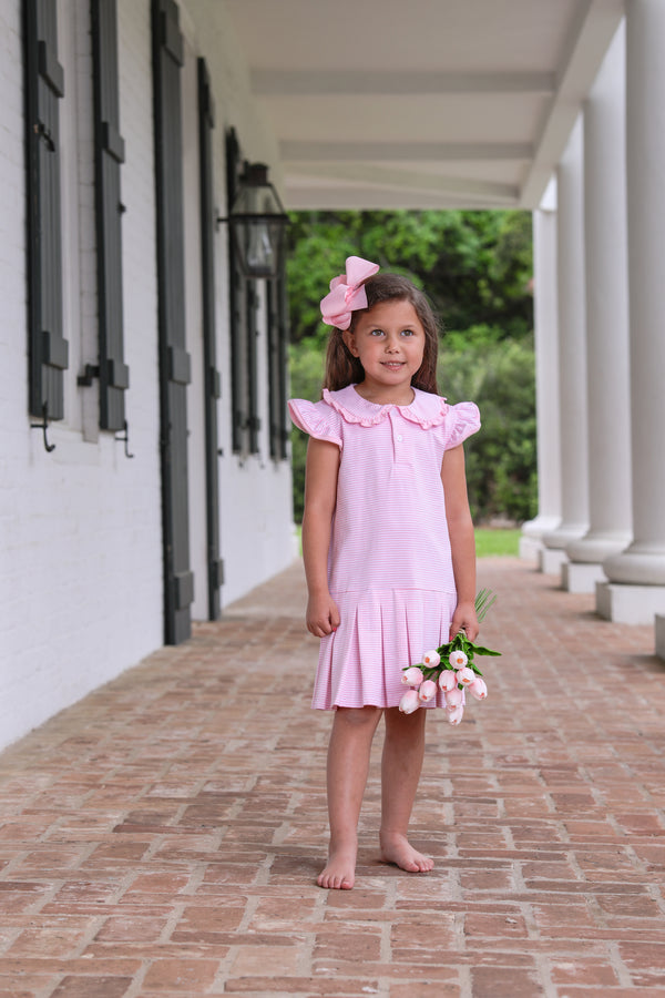 Camilla Dress- Light Pink Stripe