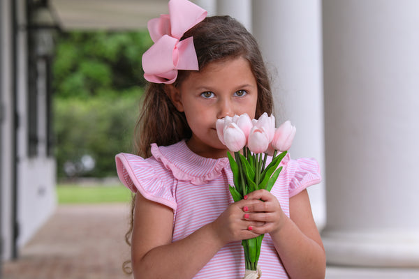 Camilla Dress- Light Pink Stripe