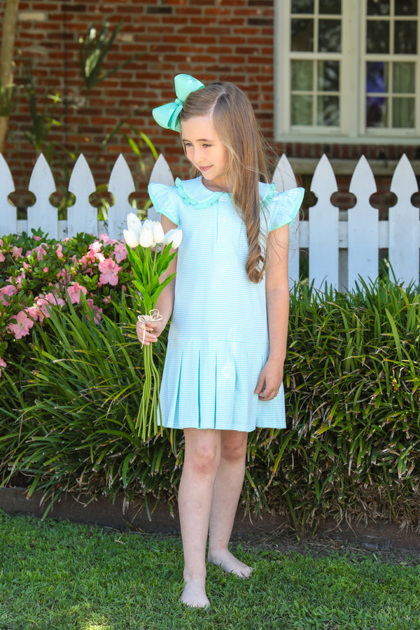 Camilla Dress- Mint Stripe
