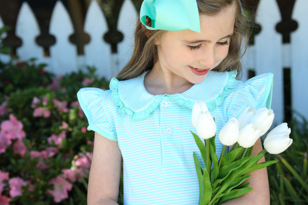 Camilla Dress- Mint Stripe