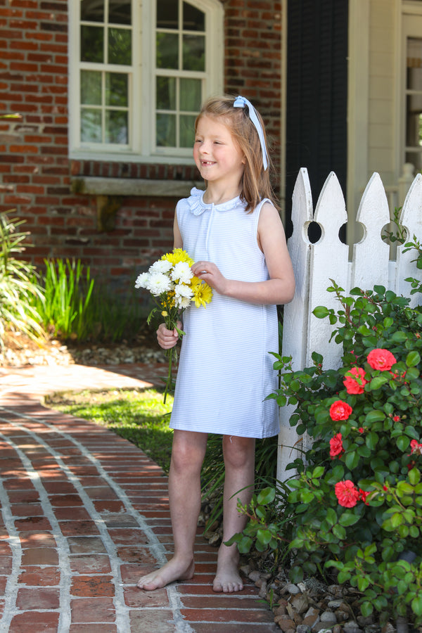 Nora Dress- Light Blue Stripe