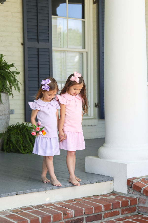 Camilla Skort Set- Light Pink Stripe