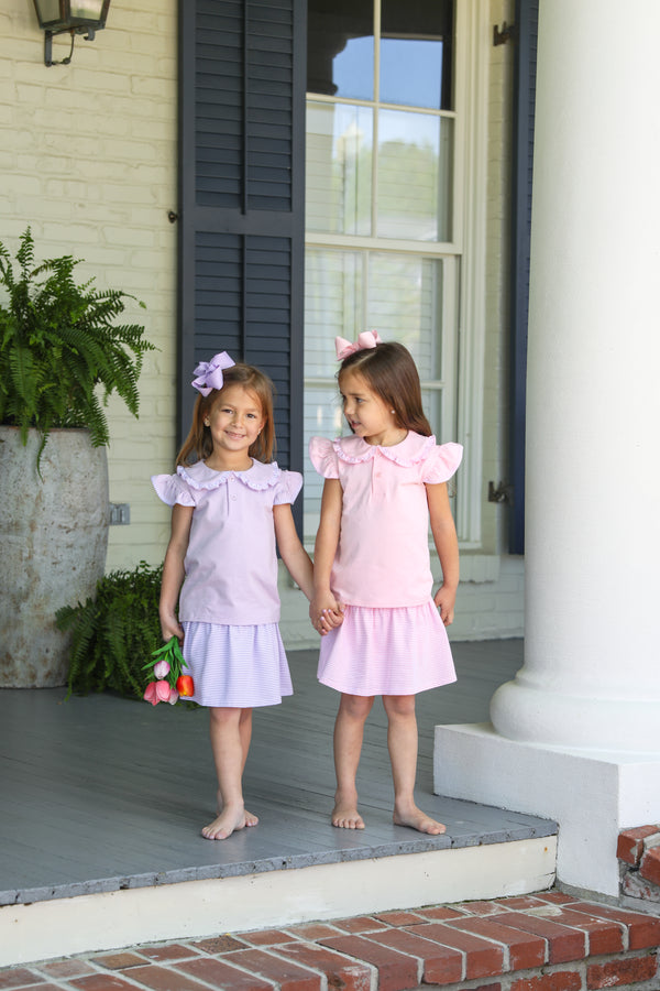 Camilla Skort Set- Light Pink Stripe