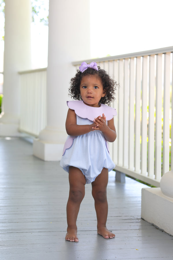 Penelope Bubble- Light Blue Stripe/Lavender