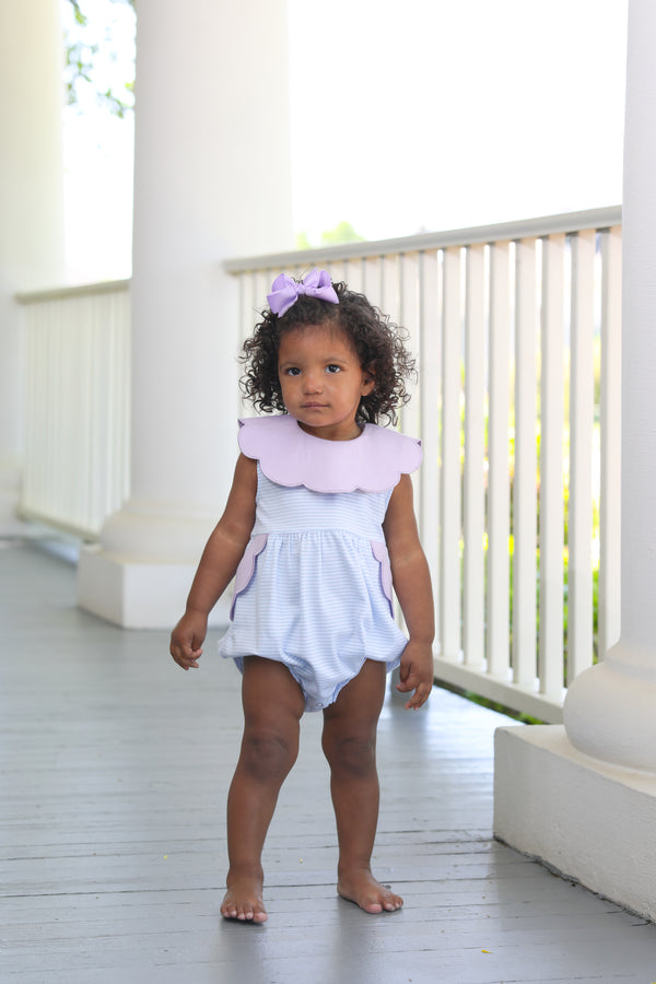 Penelope Bubble- Light Blue Stripe/Lavender