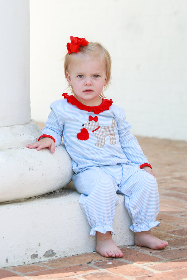 Puppy Love Ruffle Romper