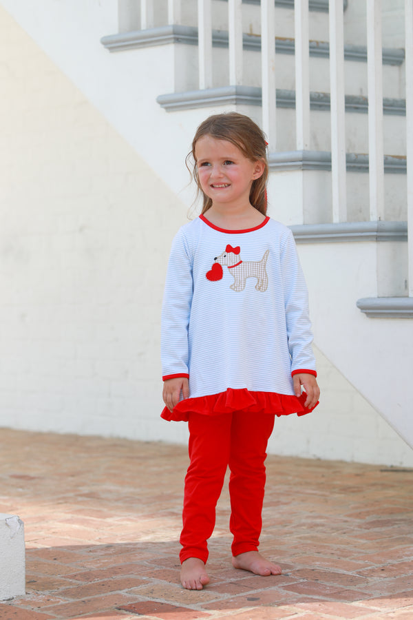 Puppy Love Ruffle Pants Set
