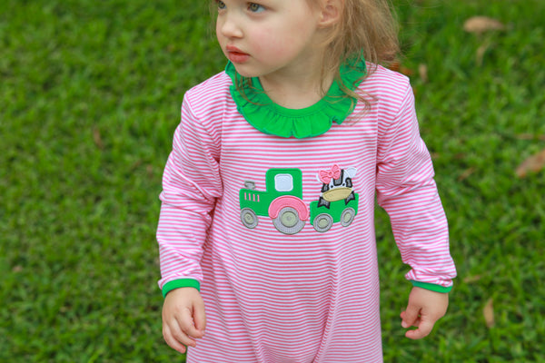 Tractor Ruffle Romper