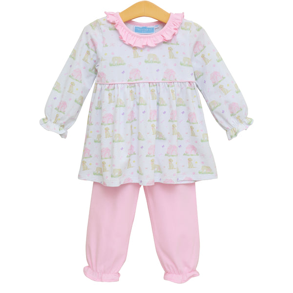 Puppy Pals Ruffle Bloomer Pants Set