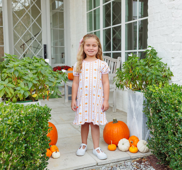 Pumpkin Patch Scalloped Dress