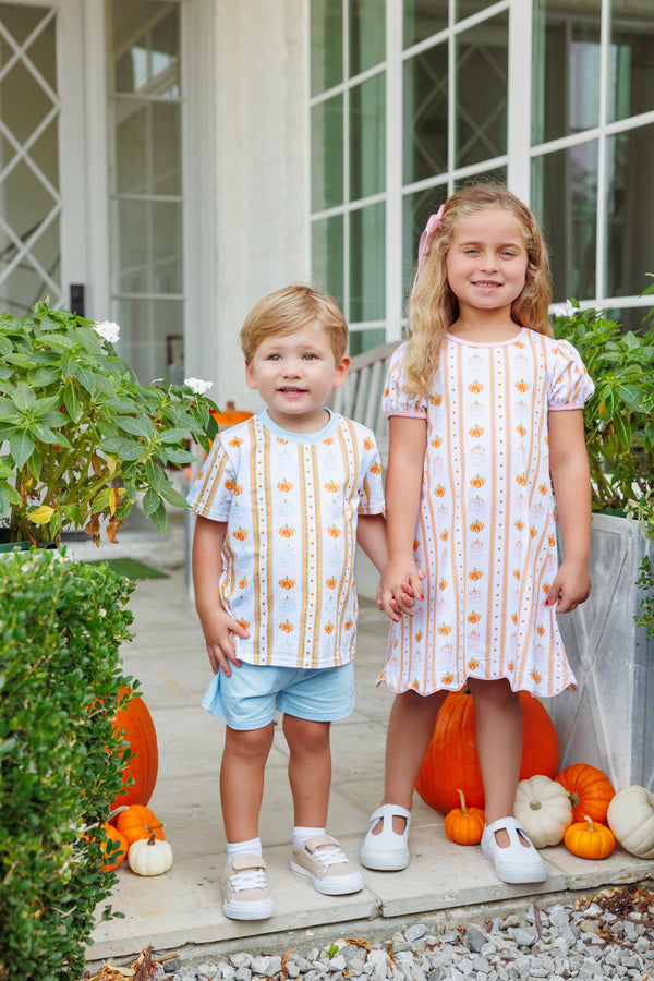 Pumpkin Patch Scalloped Dress