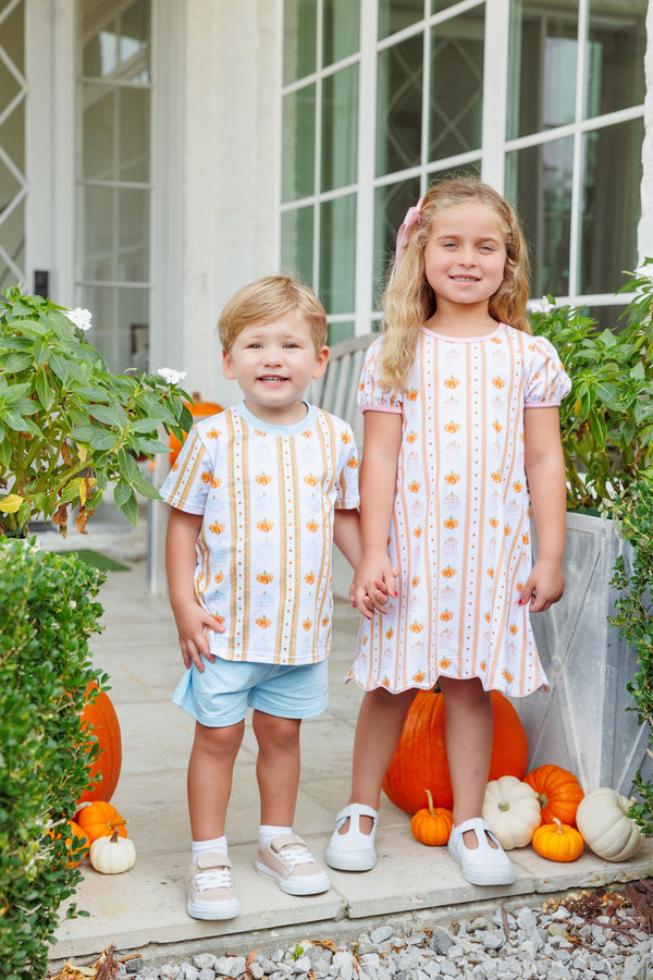 Pumpkin Patch Scalloped Dress