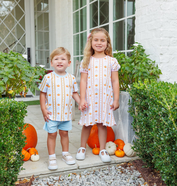 Pumpkin Patch Scalloped Dress