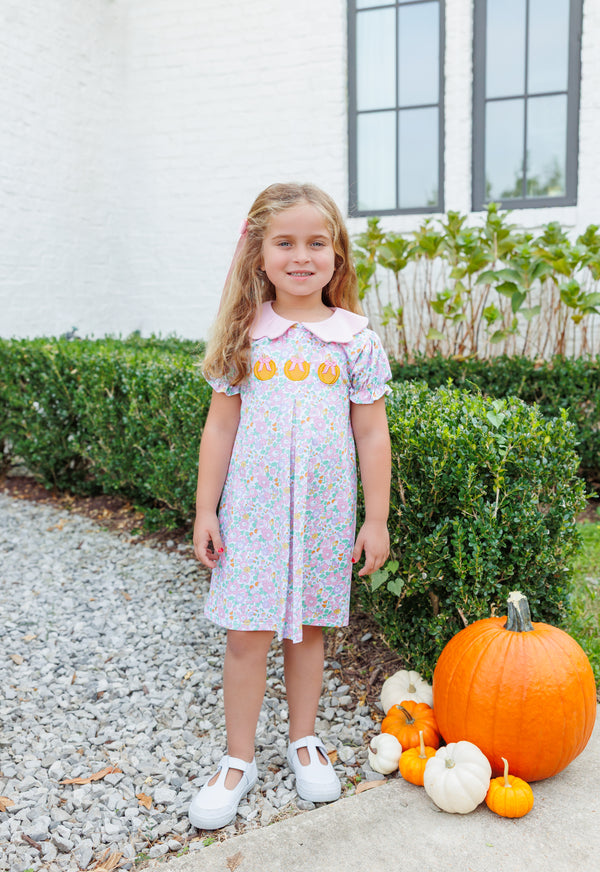 Pumpkin Floral Dress