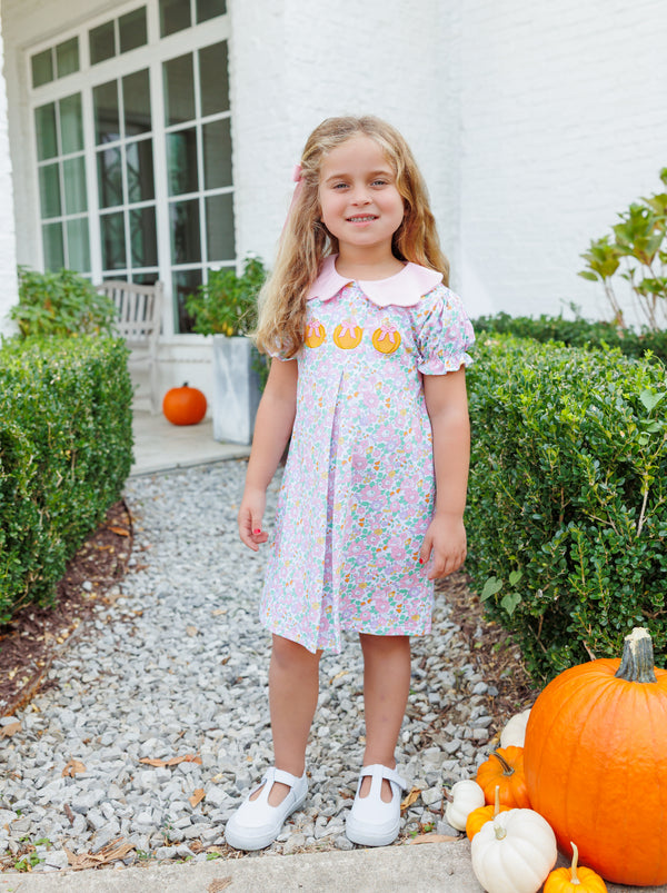 Pumpkin Floral Dress
