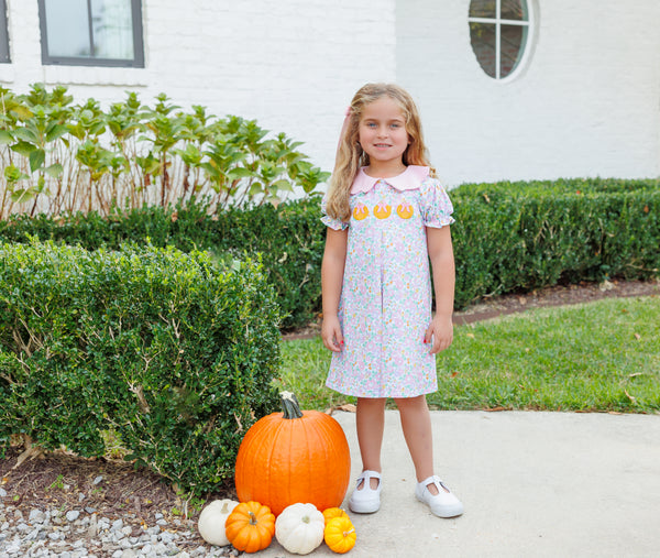 Pumpkin Floral Dress