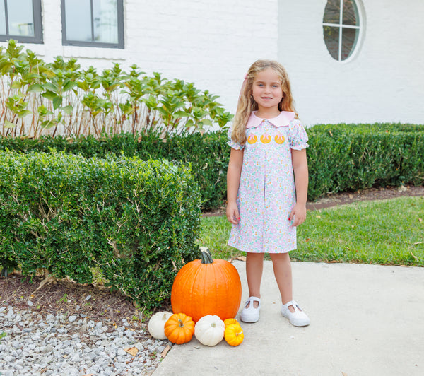Pumpkin Floral Dress