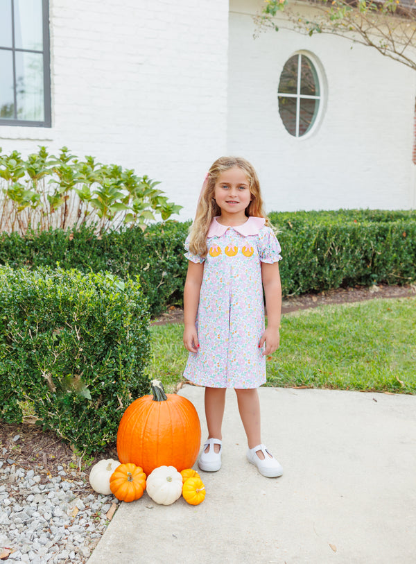 Pumpkin Floral Dress