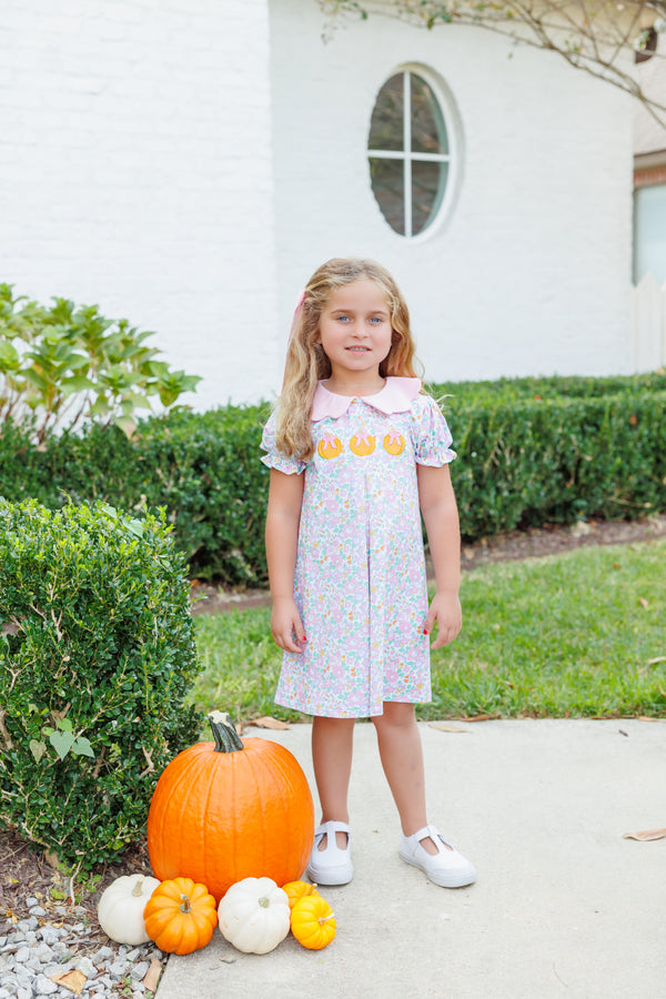 Pumpkin Floral Dress