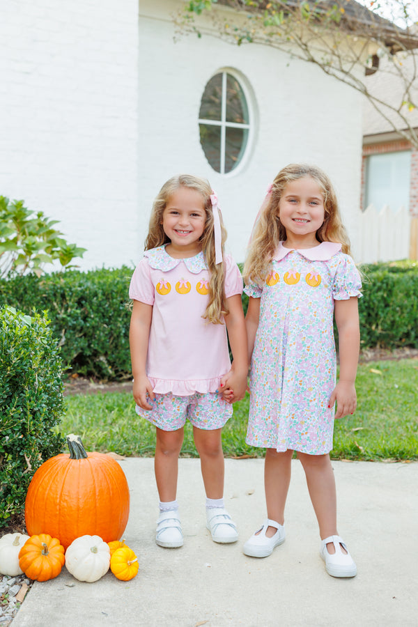 Pumpkin Floral Dress