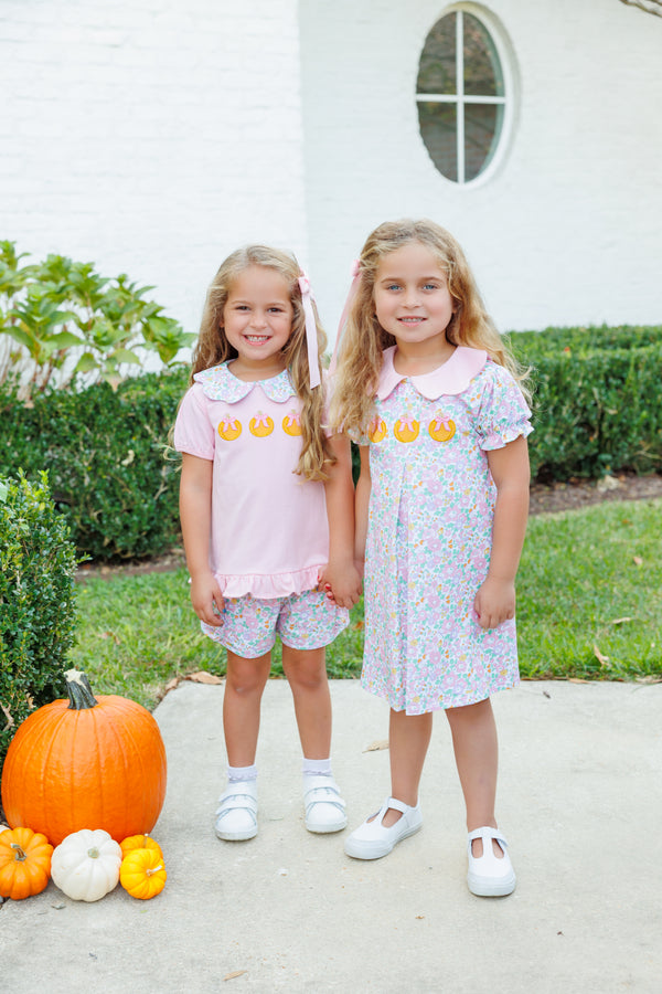 Pumpkin Floral Short Set