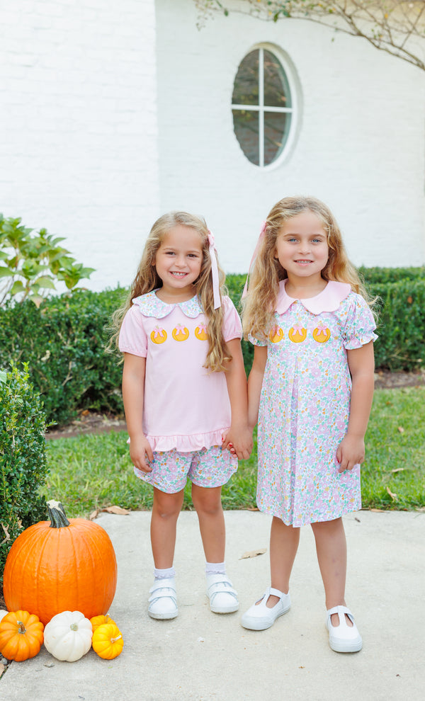 Pumpkin Floral Short Set