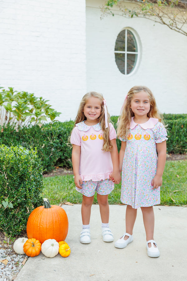 Pumpkin Floral Short Set