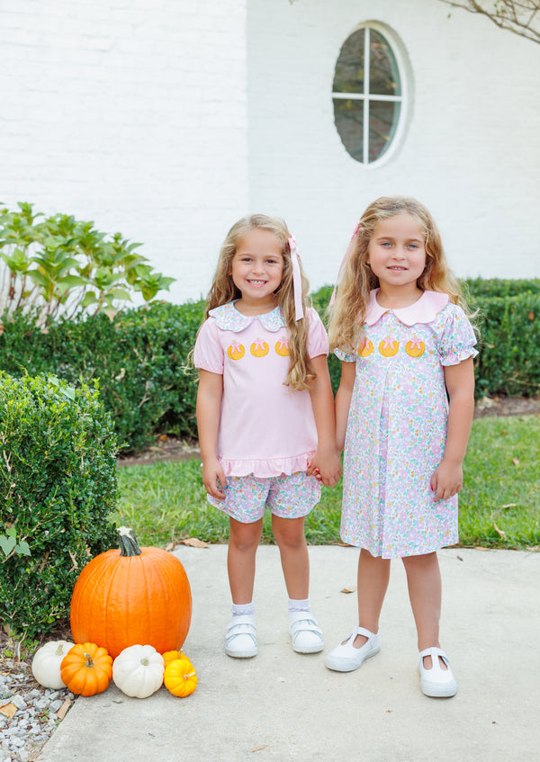 Pumpkin Floral Dress