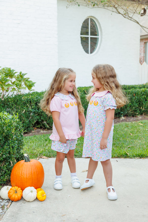 Pumpkin Floral Dress