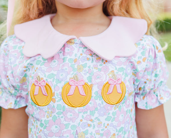 Pumpkin Floral Dress