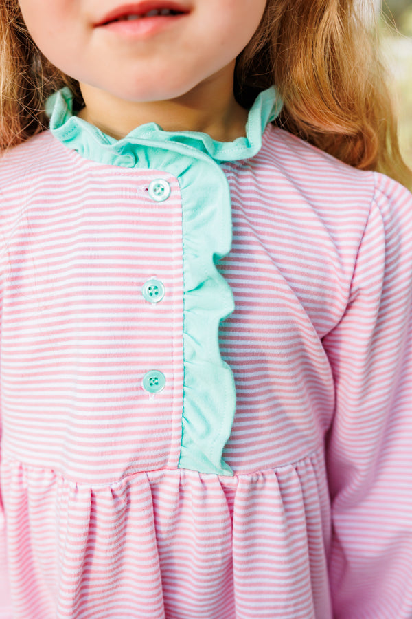 Scarlett Pant Set- Light Pink Stripe/Mint