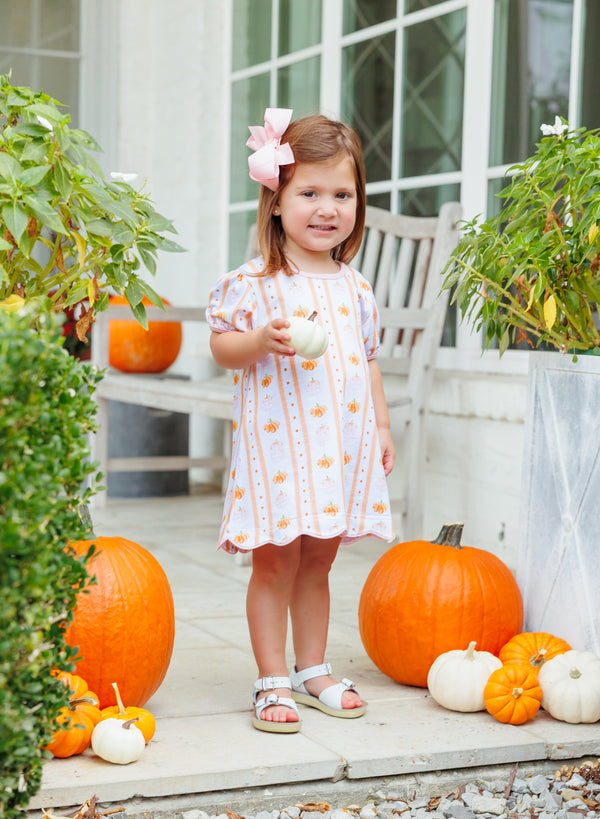 Pumpkin Patch Scalloped Dress
