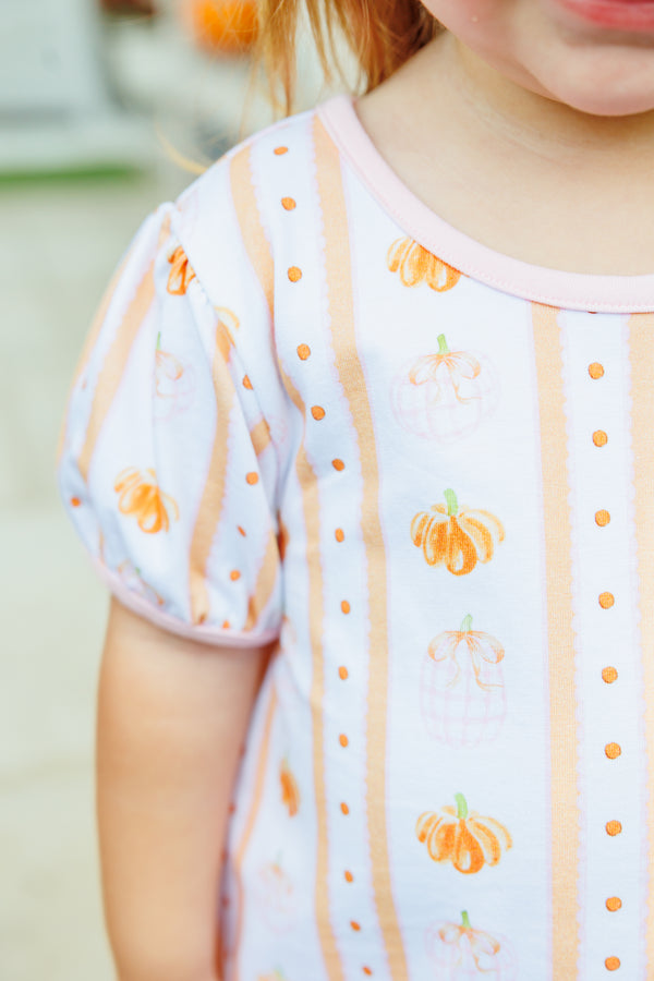 Pumpkin Patch Scalloped Dress
