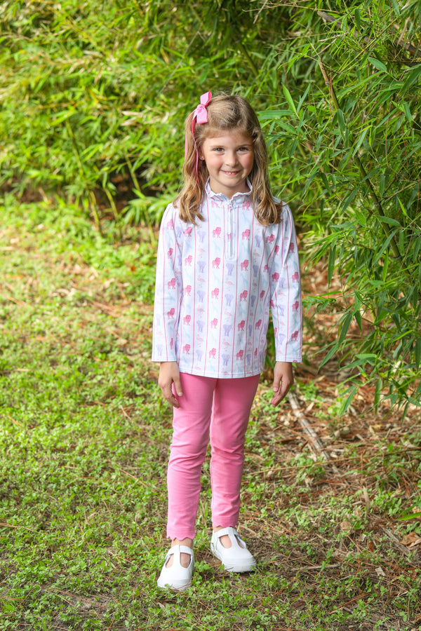 Welcome to the Jungle 1/4 Zip Pants Set- Pink