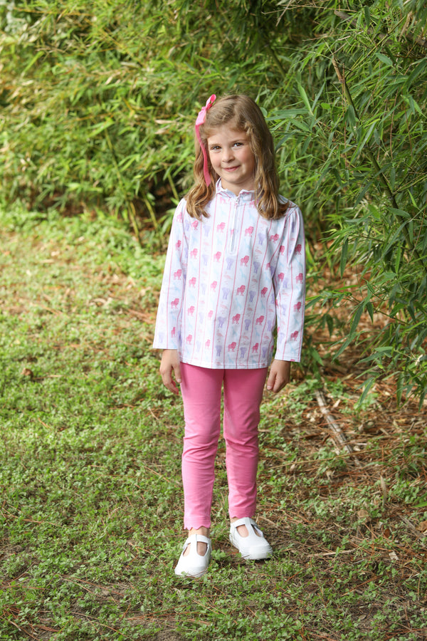 Welcome to the Jungle 1/4 Zip Pants Set- Pink