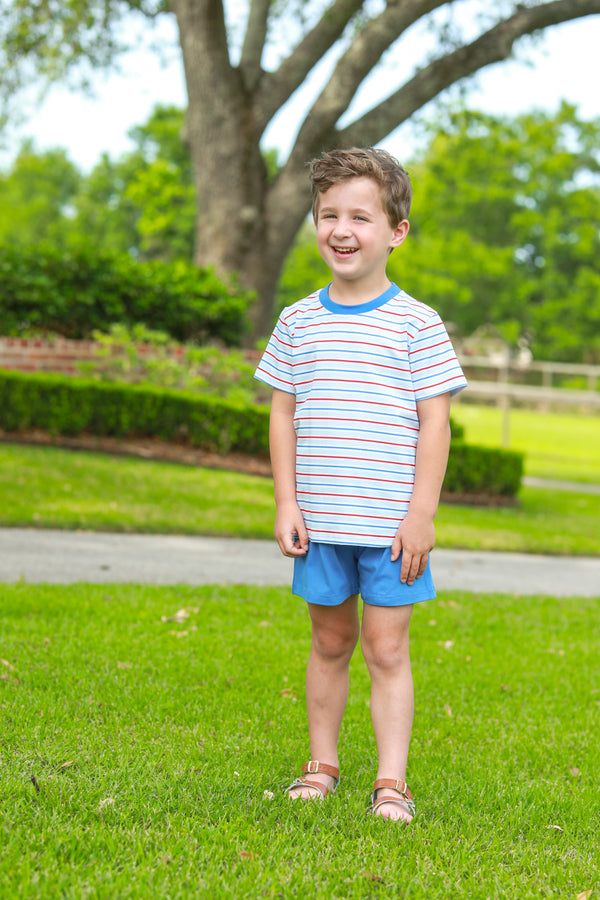 Drew Short Set- Patriotic Stripe