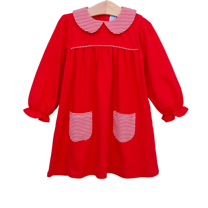 Trotter Street Katherine Dress- Light Pink Stripe/Lavender main image 0