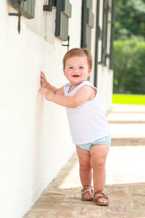 Shepherd Diaper Set- Light Blue Bitty Dot