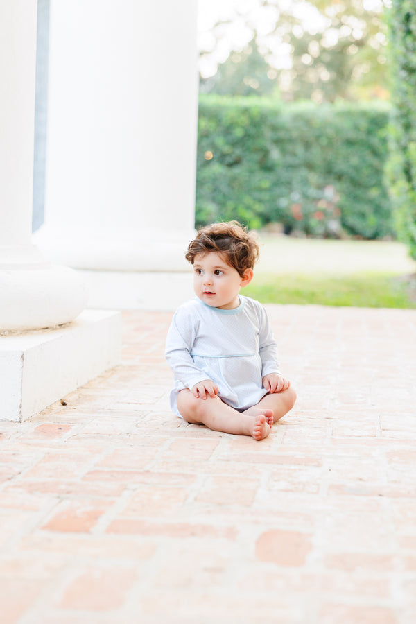 Bennett Bubble- Light Blue Bitty Dot