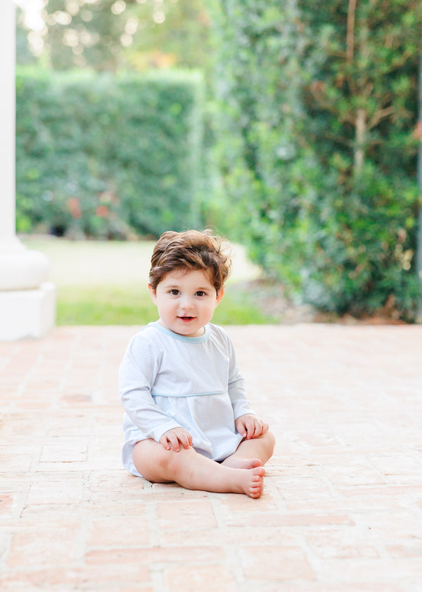 Bennett Bubble- Light Blue Bitty Dot