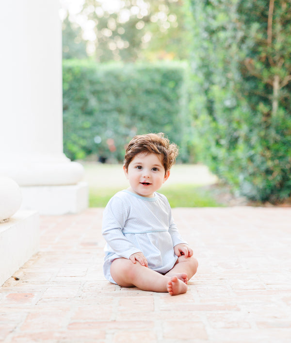 Bennett Bubble- Light Blue Bitty Dot